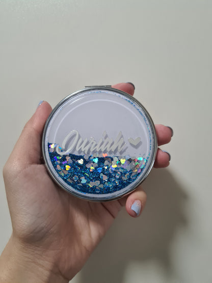 Glitter Compact Mirror