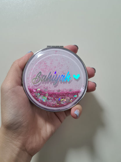 Glitter Compact Mirror