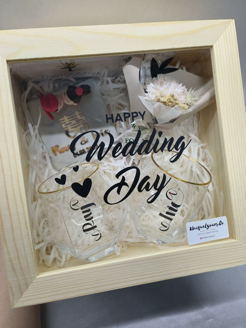 Wedding Bundle Set (Whisky Glass Cups + Wedding Decor Display Set)