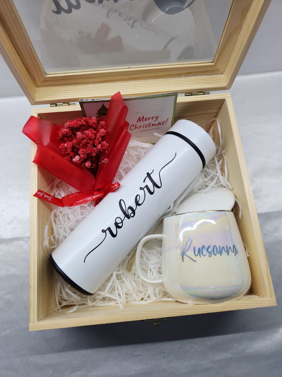 Gift Bundle Set (Iridescent Pearl Mug + Stainless Steel Flask)