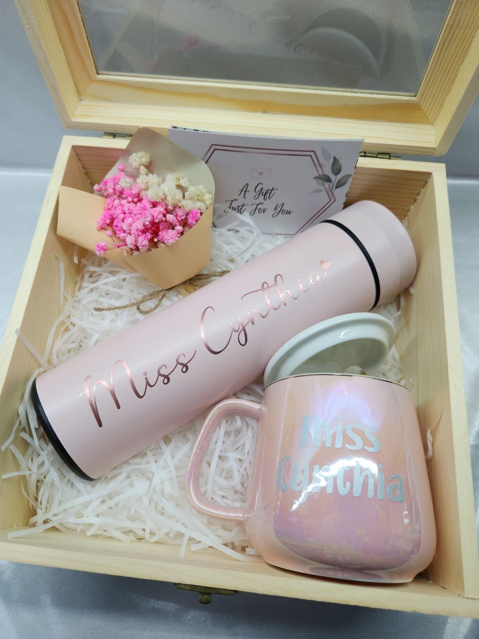 Gift Bundle Set (Iridescent Pearl Mug + Stainless Steel Flask)