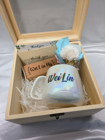 Gift Bundle Set (Iridescent Pearl Mug + Name Card Holder)