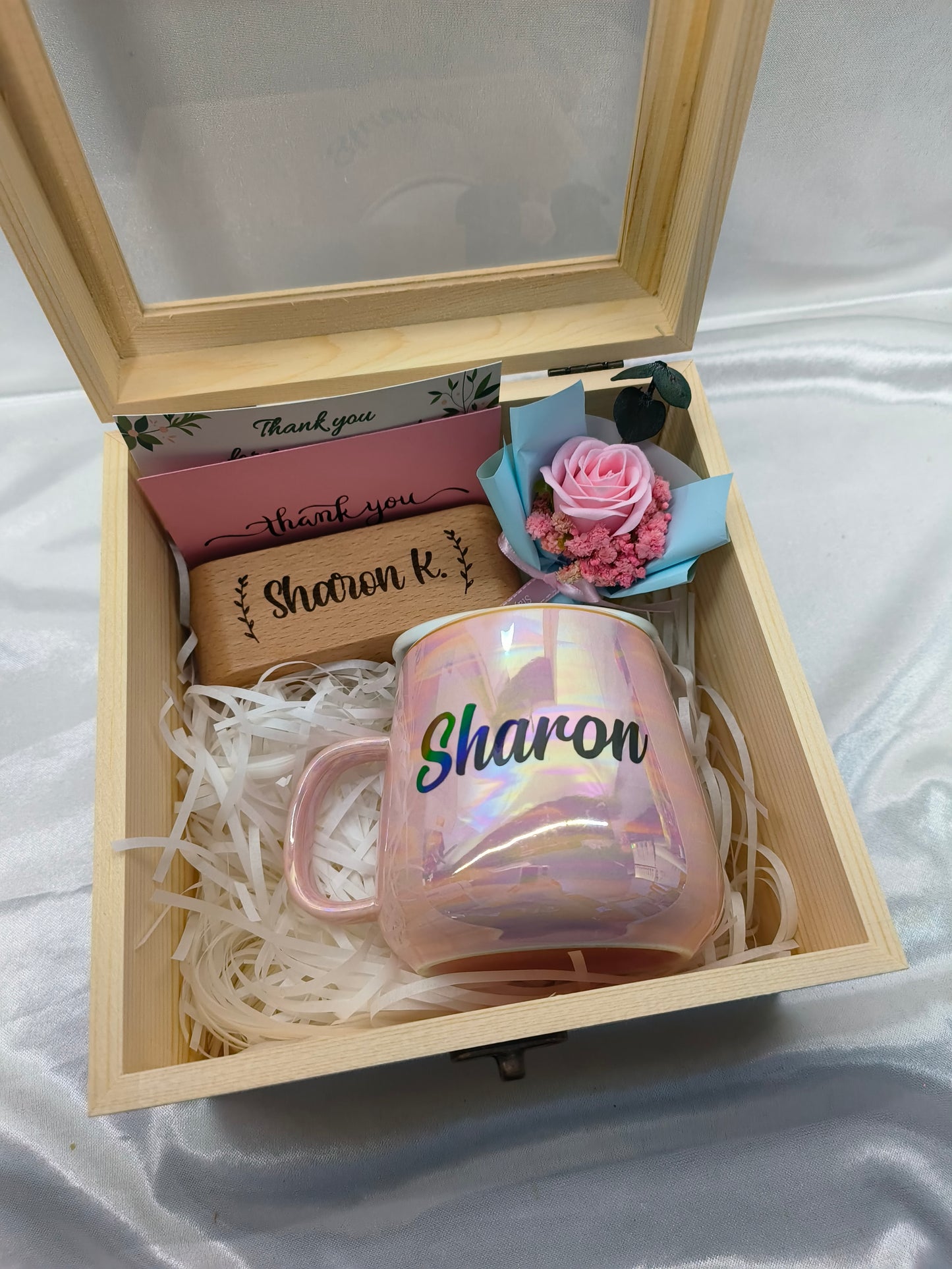 Gift Bundle Set (Iridescent Pearl Mug + Name Card Holder)